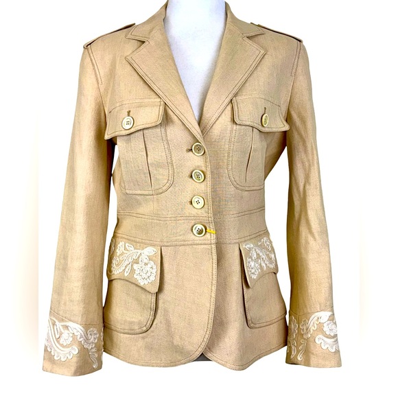 NWT ETRO BLAZER IN TAN - Picture 1 of 11